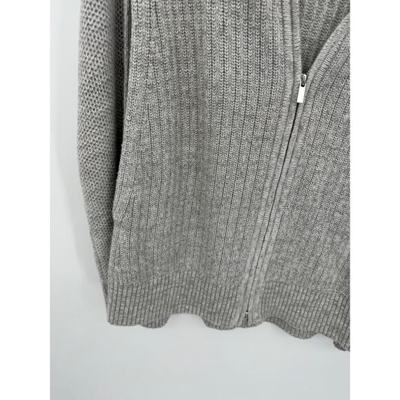 Banana Republic Womens Gray Oversized Sleeveless Zip Front Sweater Vest M/L - Picture 3 of 10